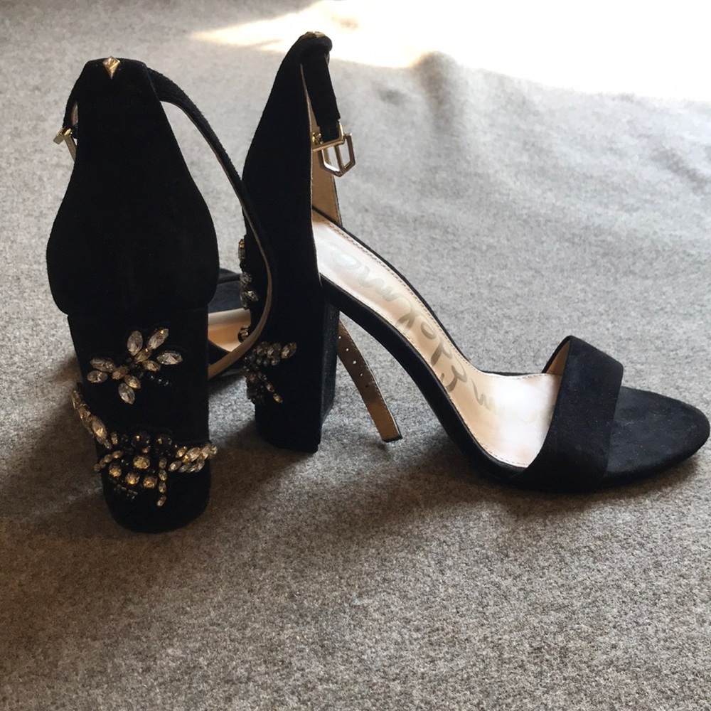 Dam Edelman Sparkle Suede Sandals Size 8